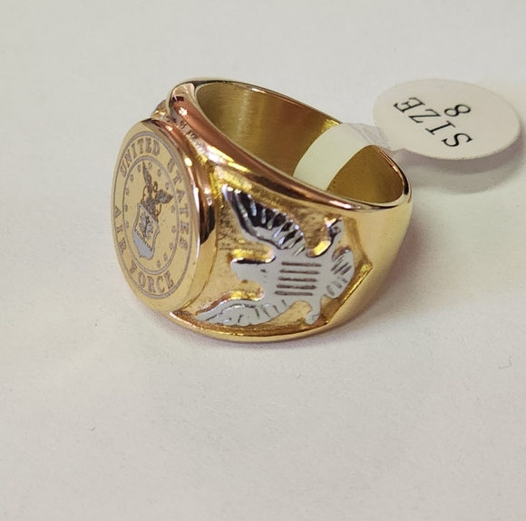 New Stainless Steel Air Force ring size 8 thru 13 usually available. Please ask - Picture 2 of 5